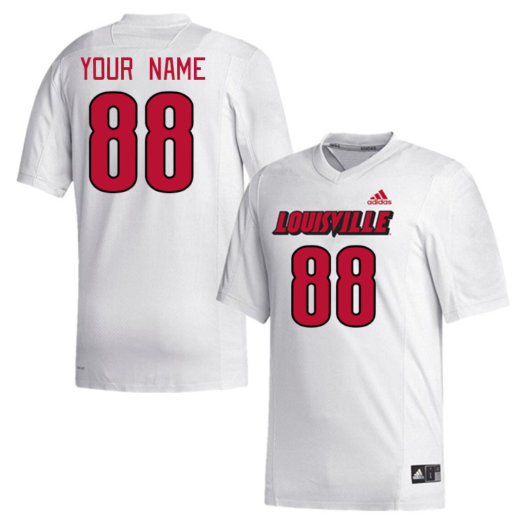 Custom Louisville Cardinals Name And Number College Football Jerseys Stitched-White